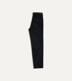 Navy Cotton Corduroy Games Trousers -Drakes Shop DR2A6E22619 01250 6