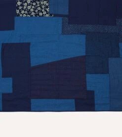 Blue Blue Japan Indigo Handstitched Patchwork Blanket -Drakes Shop DR3CA023683 01200 3