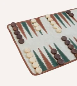 Suede And Leather Backgammon Set -Drakes Shop DR3CF023678 01300 3