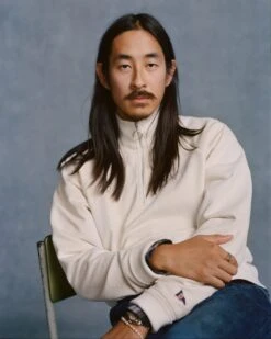 Ecru Cotton Quarter Zip Sweatshirt -Drakes Shop Ecru1 4Zip