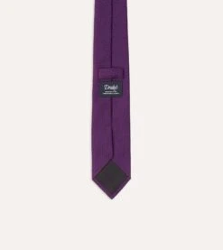 Purple Large Knot Grenadine Silk Tipped Tie -Drakes Shop FHG80N 06654 006 5