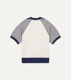 Ecru And Grey Short Sleeve Crew Neck Cotton Sweatshirt 12 Ecru And Grey Short Sleeve Crew Neck Cotton Sweatshirt -Drakes Shop MicrosoftTeams image 169