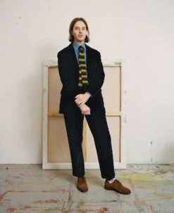 Navy Cotton Corduroy Games Blazer Mk. I 17 Navy Cotton Corduroy Games Blazer Mk. I -Drakes Shop NavyCordGames