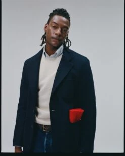 Navy Harris Tweed Games Blazer Mk. VII -Drakes Shop NavyTweedGames