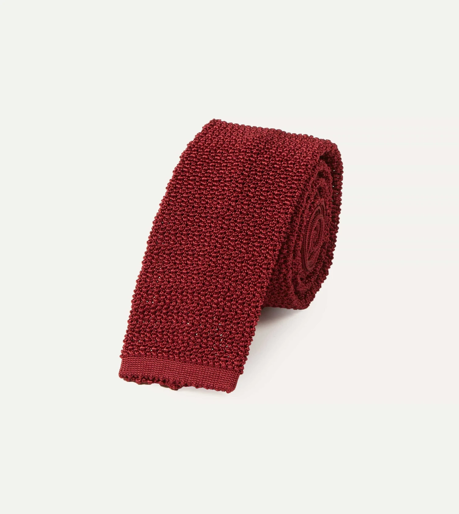 Light Wine Knitted Silk Solid Colour Tie 4 Light Wine Knitted Silk Solid Colour Tie - Image 2