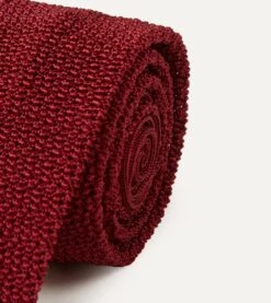 Light Wine Knitted Silk Solid Colour Tie 9 Light Wine Knitted Silk Solid Colour Tie -Drakes Shop TIE SC01KN PLAIN 007 3