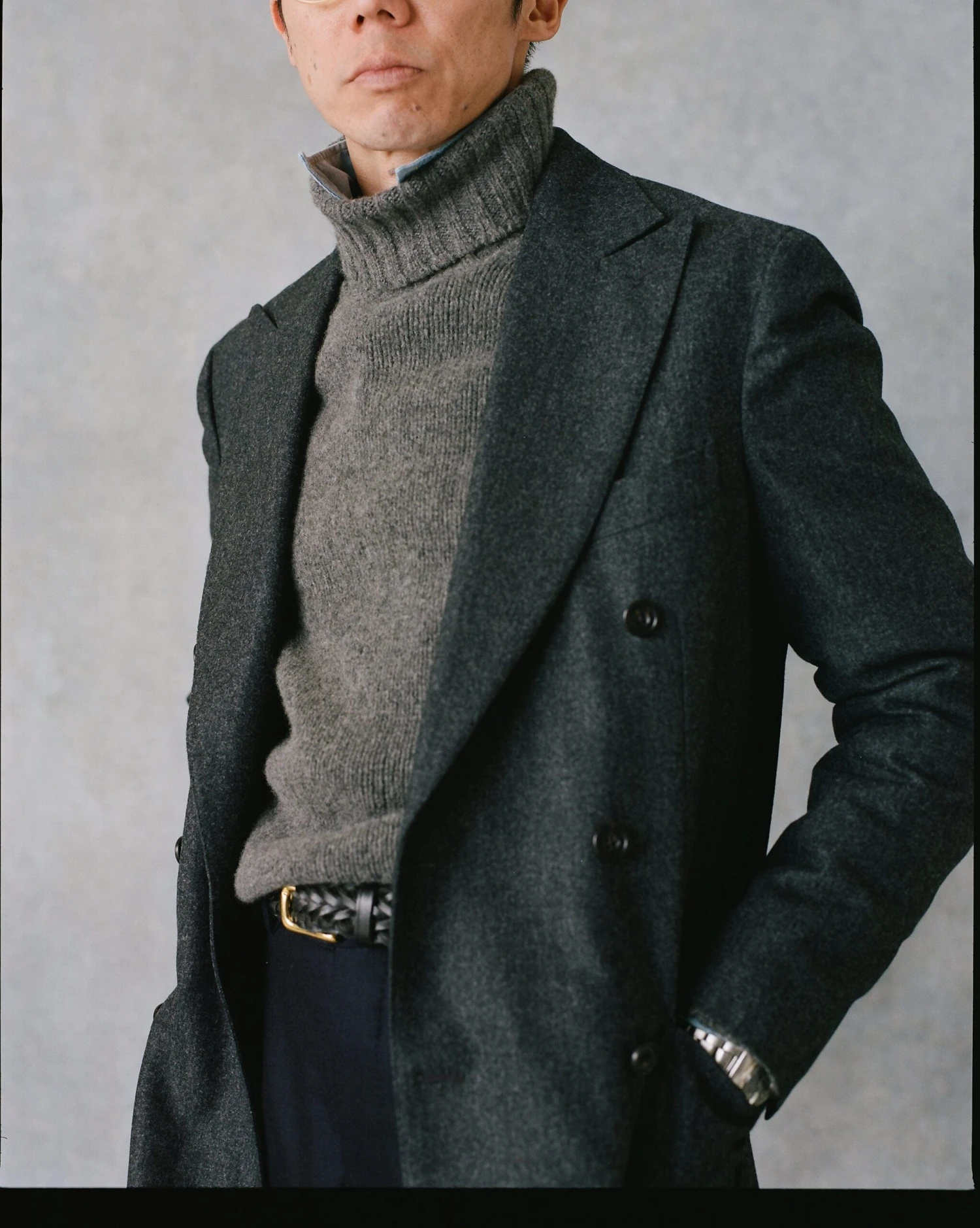 Grey Wool Flannel Double-Breasted Tailored Jacket 9 Grey Wool Flannel Double-Breasted Tailored Jacket - Image 7